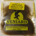 genuine seals fur Veniard brown olive